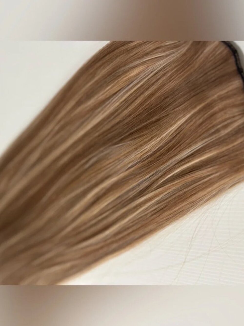 Human hair blend Light Brown With Light Blonde highlights Hair Extensions 24 in - Picture 6 of 8